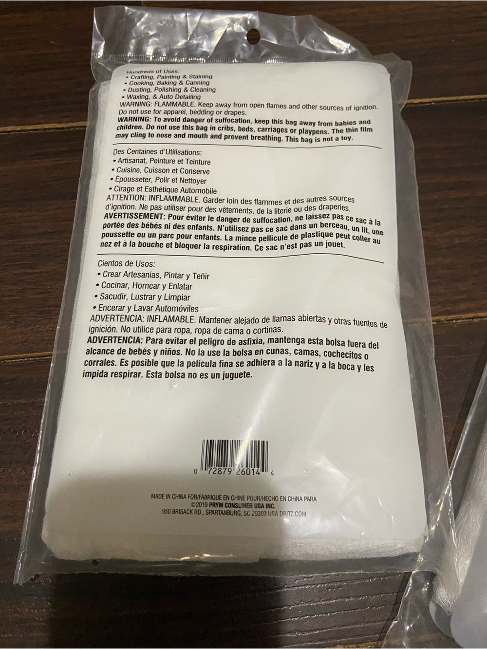 Dritz 606 Cheesecloth Food Grade #9 36-In x 6Yards Each White Cheese Cloth 3 PK - Picture 4 of 4